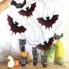 Nietoperze zestaw 4 sztuk 5.5x10cm do dekoracji na halloween-5907451349618