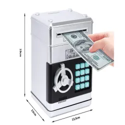 Skarbonka sejf bankomat z kodem dostępu PIN na banknoty monety skarby-5907451347485