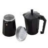 Kawiarka zaparzacz do kawy 6 kaw 300ml aluminiowa czarny połysk-5907451302231