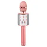 Mikrofon bezprzewodowy bluetooth głośnik karaoke okrągły z etui-5907451370865