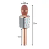 Mikrofon bezprzewodowy bluetooth głośnik karaoke okrągły z etui-5907451370865