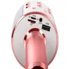 Mikrofon bezprzewodowy bluetooth głośnik karaoke okrągły z etui-5907451370865