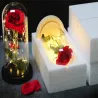 Wieczna róża w szkle świecąca led pomysł na prezent na dzień kobiet-5907451356791