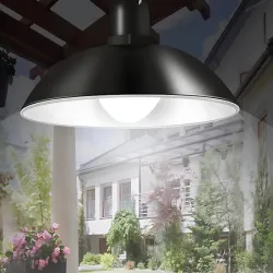 Lampa solarna led wisząca ogrodowa zewnętrzna z pilotem czujnik nocy-5907451368459