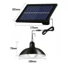 Lampa solarna led wisząca ogrodowa zewnętrzna z pilotem czujnik nocy-5907451368459