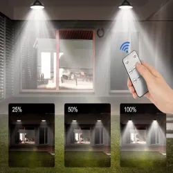 Lampa solarna led wisząca ogrodowa zewnętrzna z pilotem czujnik nocy-5907451368459