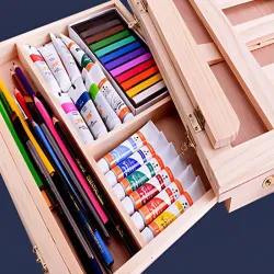 Sztaluga stołowa biurkowa drewniana z szufladą regulacja nachylenia-5907451371107