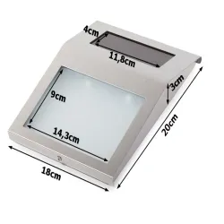 Podświetlany numer domu lampa solarna metalowa led na elewację-5907451323205