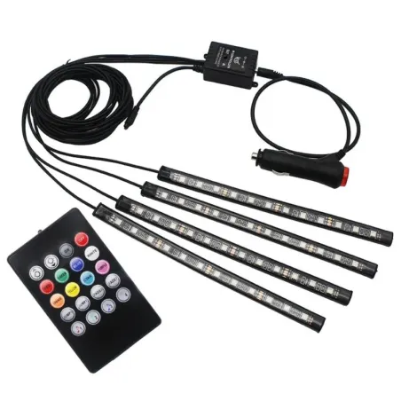 Oświetlenie 4 x listwa taśma 12 led do wnętrza auta samochodu pilot-5907451331163