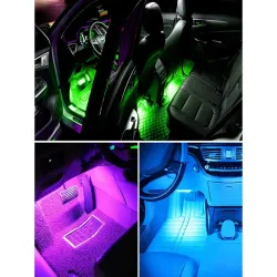 Oświetlenie 4 x listwa taśma 12 led do wnętrza auta samochodu pilot-5907451331163
