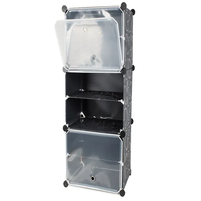 Szafka modułowa półka na buty obuwie regał szafa 6 zamykanych półek-5907451323403