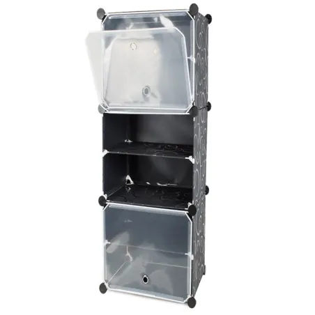 Szafka modułowa półka na buty obuwie regał szafa 6 zamykanych półek-5907451323403