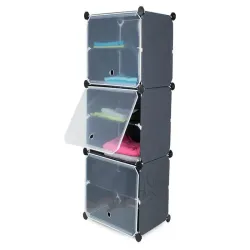 Szafka modułowa półka na buty obuwie regał szafa 6 zamykanych półek-5907451323403