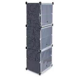 Szafka modułowa półka na buty obuwie regał szafa 6 zamykanych półek-5907451323403