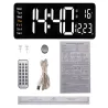 Zegar alarm elektroniczny cyfrowy led wiszący data temperatura budzik-5907451370636