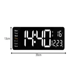 Zegar alarm elektroniczny cyfrowy led wiszący data temperatura budzik-5907451370636