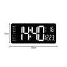 Zegar alarm elektroniczny cyfrowy led wiszący data temperatura budzik-5907451370636