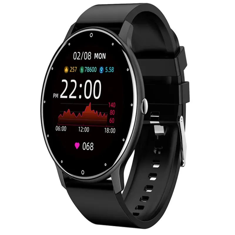 Smartwatch zegarek damski męski gumowy pasek sport bluetooth rozmowy-5907451370896