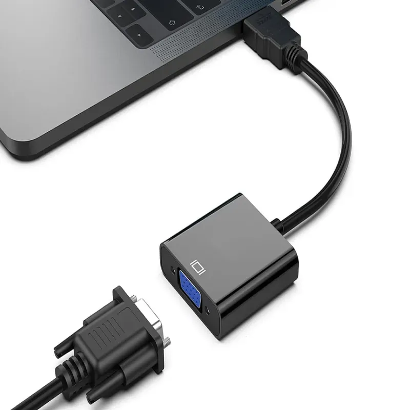Konwerter adapter przejściówka z hdmi na do vga d-sub kabel czarny-5907451369760