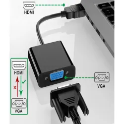 Konwerter adapter przejściówka z hdmi na do vga d-sub kabel czarny-5907451369760