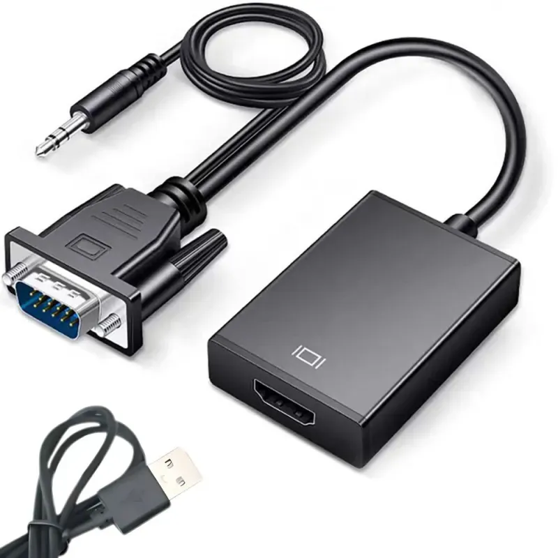 Kabel adapter konwerter vga-hdmi full hd d-sub z dźwiękiem jack 3.5mm-5907451369746