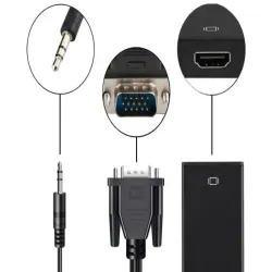 Kabel adapter konwerter vga-hdmi full hd d-sub z dźwiękiem jack 3.5mm-5907451369746