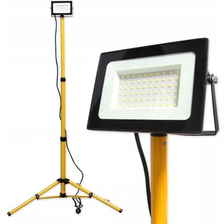 Halogen roboczy na statywie 50W przenośny zestaw statyw i przewód-5908263385085