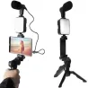 Zestaw do vlogowania statyw mikrofon do telefonu uchwyt do nagrywania-5907451365045