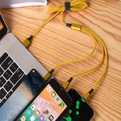 Kabel usb 3w1 1.2m do telefonu przewód lightning iphone micro usb-c-5907451355879