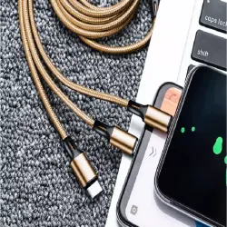 Kabel usb 3w1 1.2m do telefonu przewód lightning iphone micro usb-c-5907451355879