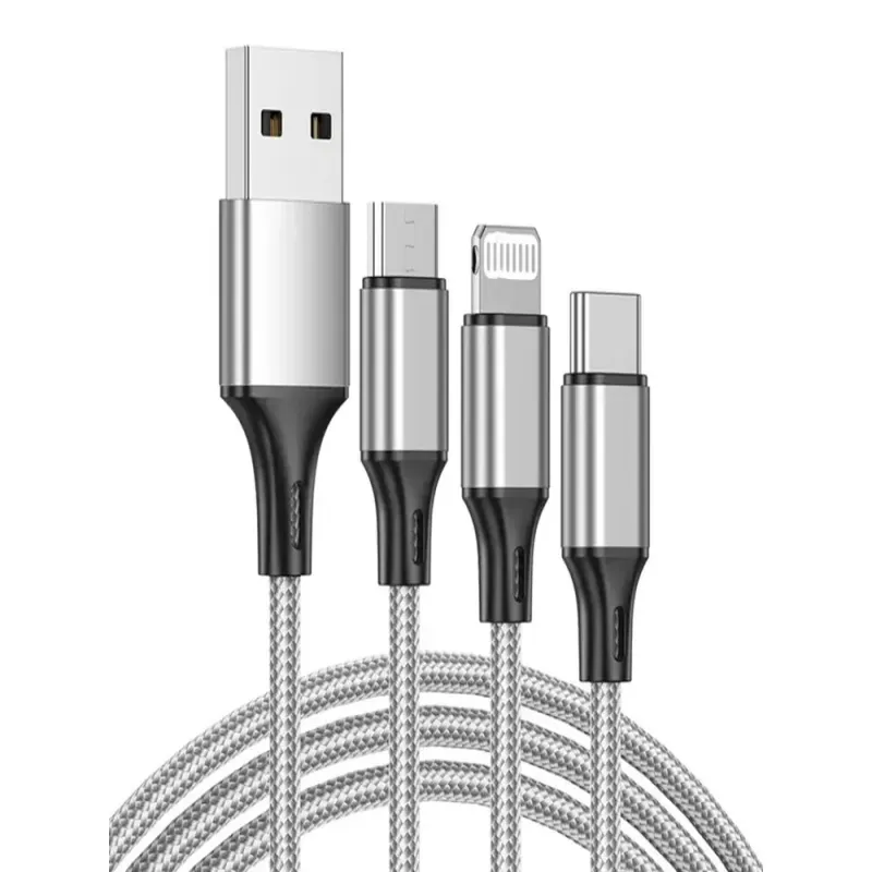 Kabel usb 3w1 1.2m do telefonu przewód lightning iphone micro usb-c-5907451355862