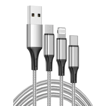 Kabel usb 3w1 1.2m do telefonu przewód lightning iphone micro usb-c-5907451355862