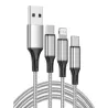Kabel usb 3w1 1.2m do telefonu przewód lightning iphone micro usb-c-5907451355862