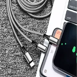 Kabel usb 3w1 1.2m do telefonu przewód lightning iphone micro usb-c-5907451355862
