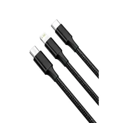 Kabel usb 3w1 1.2m do telefonu przewód lightning iphone micro usb-c-5907451355855