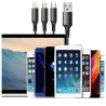 Kabel usb 3w1 1.2m do telefonu przewód lightning iphone micro usb-c-5907451355855