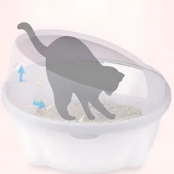 Kuweta dla kota otwarta duża wytrzymała z łopatką z wysokim rantem-5907451370377