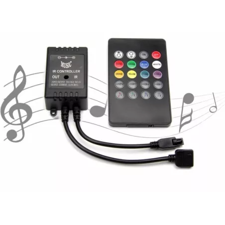Kontroler muzyki sterownik do taśm RGB+pilot-
