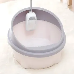 Kuweta dla kota otwarta duża wytrzymała z łopatką z wysokim rantem-5907451370377