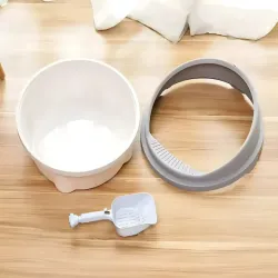 Kuweta dla kota otwarta duża wytrzymała z łopatką z wysokim rantem-5907451370377