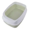 Kuweta dla kota 45x34x12cm otwarta z ramką solidna zielona + łopatka-5907451359723