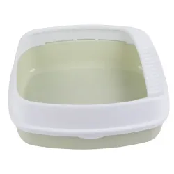 Kuweta dla kota 45x34x12cm otwarta z ramką solidna zielona + łopatka-5907451359723