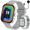 Smartwatch zegarek damski męski gumowy pasek sport BT rozmowy złoty-5907451378120