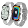 Smartwatch zegarek damski męski gumowy pasek sport BT rozmowy złoty-5907451378120