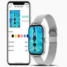 Smartwatch zegarek damski męski gumowy pasek sport BT rozmowy złoty-5907451378120