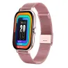 Smartwatch zegarek damski męski gumowy pasek sport BT rozmowy różowy-5907451378113