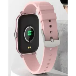 Smartwatch zegarek damski męski gumowy pasek sport BT rozmowy różowy-5907451378113