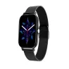 Smartwatch zegarek damski męski gumowy pasek sport BT rozmowy czarny-5907451378106