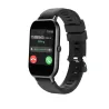 Smartwatch zegarek damski męski gumowy pasek sport BT rozmowy czarny-5907451378069