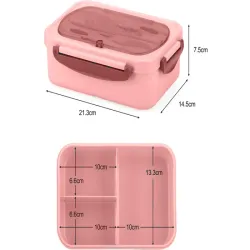 Lunchbox śniadaniówka pojemnik na śniadanie obiad z przegródkami-5907451378366